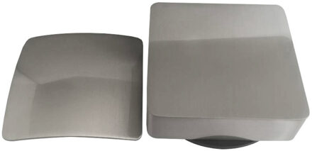 Boss & Wessing Badafvoerplug Set BWS tbv Badoverloopcombinatie Met Vulfunctie Vierkant RVS RVS Look