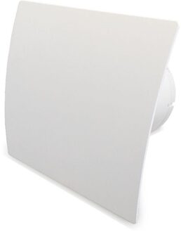 Boss & Wessing Badkamer Ventilator Pro Design Nalooptimer 100mm 75 m3 Gebogen Kunststof Wit