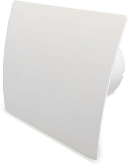 Boss & Wessing Badkamer Ventilator Pro Design Nalooptimer 100mm 75 m3 Gebogen Kunststof Wit