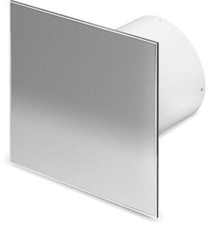 Boss & Wessing Badkamer Ventilator Pro Design Nalooptimer 100mm 75 m3 Vlak RVS Wit