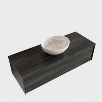 Boss & Wessing Badkamermeubel BWS Madrid Antraciet 120 cm met Topblad en Keramische Waskom (0 kraangaten)