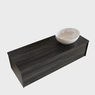 Boss & Wessing Badkamermeubel BWS Madrid Antraciet 120 cm met Topblad en Keramische Waskom Rechts (0 kraangaten)