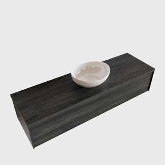 Boss & Wessing Badkamermeubel BWS Madrid Antraciet 150 cm met Topblad en Keramische Waskom (1 kraangat)
