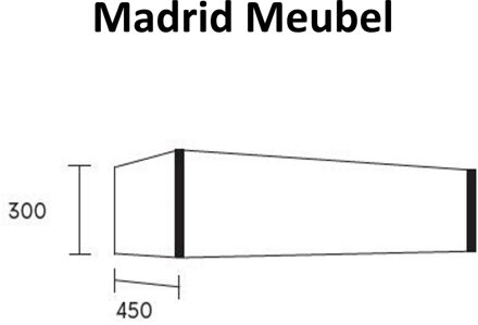 Boss & Wessing Badkamermeubel BWS Madrid Washed Oak 150x45x30 cm Mat Witte Solid Surface Wastafel (0 kraangaten)