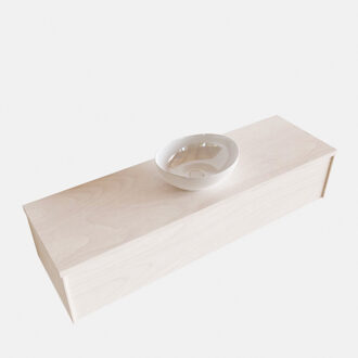 Boss & Wessing Badkamermeubel BWS Madrid Wit 150 cm met Topblad en Keramische Waskom (0 kraangaten)