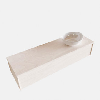 Boss & Wessing Badkamermeubel BWS Madrid Wit 150 cm met Topblad en Keramische Waskom Rechts (0 kraangaten)