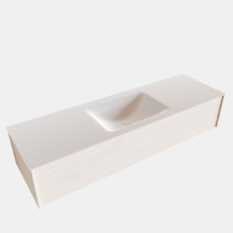 Boss & Wessing Badkamermeubel BWS Madrid Wit 150x45x30 cm Mat Witte Solid Surface Wastafel (1 kraangat)