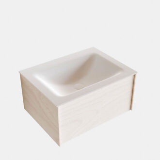 Boss & Wessing Badkamermeubel BWS Madrid Wit 60x45x30 cm Mat Witte Solid Surface Wastafel (0 kraangaten)