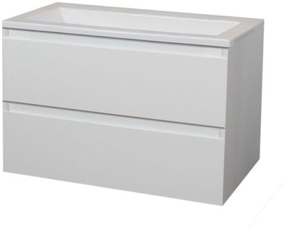 Boss & Wessing Badkamermeubel BWS Pepper Acryl Wastafel Zonder Kraangat 80x55x46 cm Wit