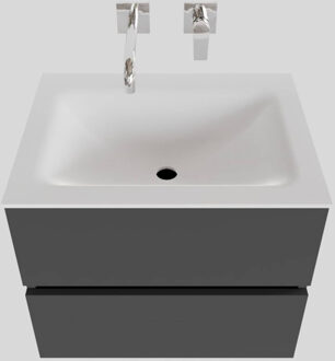 Boss & Wessing Badkamermeubel Solid Surface BWS Oslo 60x46 cm Mat Antraciet (zonder kraangaten)
