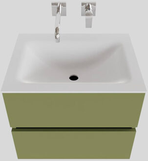Boss & Wessing Badkamermeubel Solid Surface BWS Oslo 60x46 cm Mat Groen (zonder kraangaten)