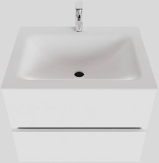 Boss & Wessing Badkamermeubel Solid Surface BWS Oslo 60x46 cm Mat Wit (met 1 kraangat)