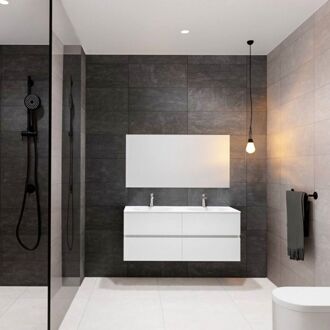 Boss & Wessing Badkamermeubel Solid Surface BWS Stockholm 120x46 cm Mat Wit (alle varianten)