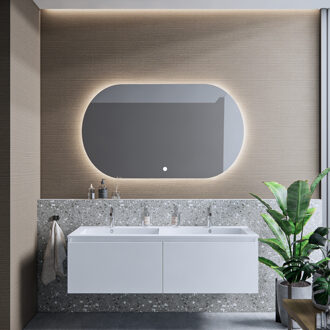 Boss & Wessing Badkamermeubelset BWS Anubis 120cm 2 Laden Mat Wit Met Wastafel (Naar Keuze)