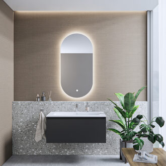 Boss & Wessing Badkamermeubelset BWS Anubis 70cm 1 Lade Mat Zwart Met Wastafel (Naar Keuze)