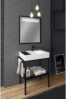 Boss & Wessing Badkamermeubelset BWS Arya 68 cm Mat Zwart