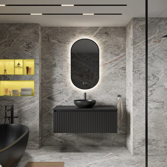 Boss & Wessing Badkamermeubelset BWS Linea | 100 cm | Mat Zwart