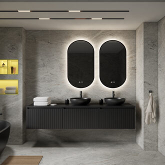 Boss & Wessing Badkamermeubelset BWS Linea | 180 cm | Mat Zwart