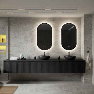 Boss & Wessing Badkamermeubelset BWS Linea | 270 cm | Mat Zwart mat zwart