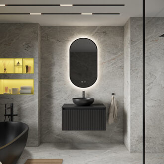 Boss & Wessing Badkamermeubelset BWS Linea | 70 cm | Mat Zwart