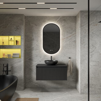 Boss & Wessing Badkamermeubelset BWS Linea | 80 cm | Mat Zwart