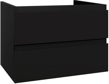 Boss & Wessing Badkamermeubelset BWS Sally 80 cm Twee Soft-Close Lades Mat Zwart