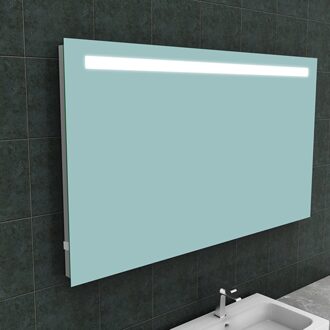 Boss & Wessing Badkamerspiegel Aqua Splash Mire Rechthoek Inclusief LED Verlichting + Stopcontact 140 cm Aqua Splash