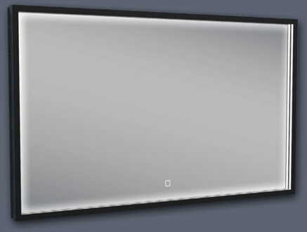 Boss & Wessing Badkamerspiegel BWS Miami LED Verlichting Mat Zwart 100x60 cm