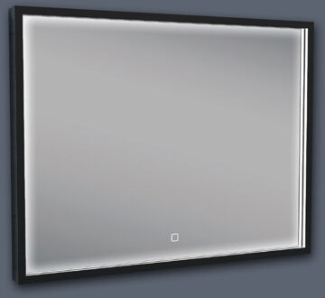 Boss & Wessing Badkamerspiegel BWS Miami LED Verlichting Mat Zwart 80x60 cm