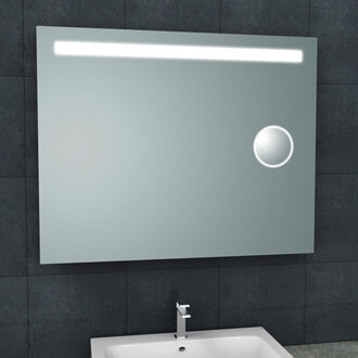 Boss & Wessing Badkamerspiegel BWS Mire Rechthoek Inclusief LED Verlichting + Scheerspiegel 120 cm