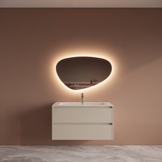 Boss & Wessing Badmeubelset BWS Riga Met Asia Wastafel Wit 100 cm Kasjmier Boss & Wessing