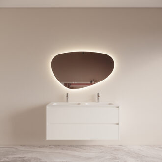 Boss & Wessing Badmeubelset BWS Riga met Asia Wastafel Wit 120 cm Mat Wit