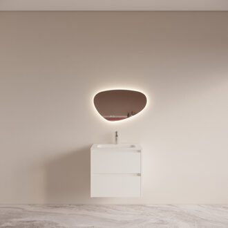 Boss & Wessing Badmeubelset BWS Riga met Asia Wastafel Wit 60 cm Mat Wit