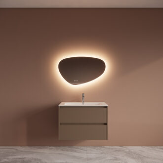 Boss & Wessing Badmeubelset BWS Riga Met Asia Wastafel Wit 80 cm Latte Boss & Wessing