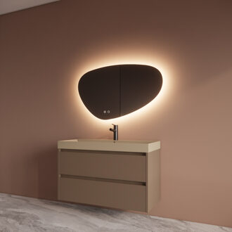 Boss & Wessing Badmeubelset BWS Riga Met Lako Wastafel Cappuccino 100 cm Latte Boss & Wessing