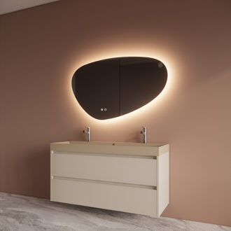 Boss & Wessing Badmeubelset BWS Riga Met Lako Wastafel Cappuccino 120 cm Kasjmier Beige