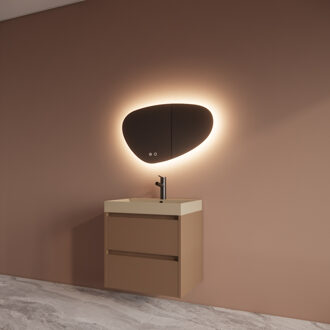 Boss & Wessing Badmeubelset BWS Riga Met Lako Wastafel Cappuccino 60 cm Latte Boss & Wessing