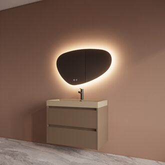 Boss & Wessing Badmeubelset BWS Riga Met Lako Wastafel Cappuccino 80 cm Latte Boss & Wessing