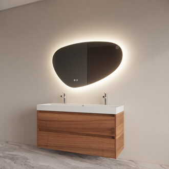 Boss & Wessing Badmeubelset BWS Riga Met Lako Wastafel Wit 120 cm Walnoot Boss & Wessing