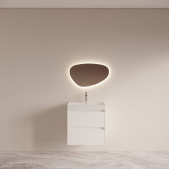 Boss & Wessing Badmeubelset BWS Riga met Lako Wastafel Wit 60 cm Mat Wit