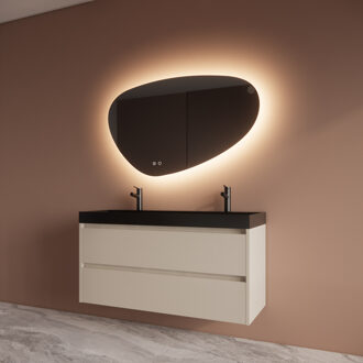 Boss & Wessing Badmeubelset BWS Riga Met Lako Wastafel Zwart 120 cm Kasjmier Boss & Wessing