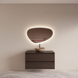 Boss & Wessing Badmeubelset BWS Riga Met Topplaat 100 cm Bruin Eiken