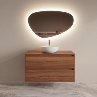 Boss & Wessing Badmeubelset BWS Riga Met Topplaat 100 cm Walnoot Boss & Wessing