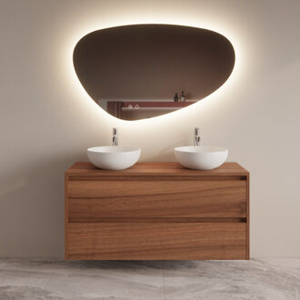 Boss & Wessing Badmeubelset BWS Riga Met Topplaat 120 cm Walnoot Bruin