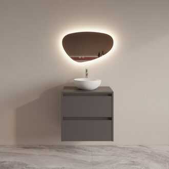 Boss & Wessing Badmeubelset BWS Riga Met Topplaat 60 cm Leigrijs