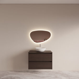 Boss & Wessing Badmeubelset BWS Riga Met Topplaat 80 cm Bruin Eiken