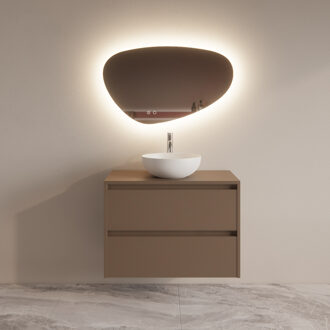 Boss & Wessing Badmeubelset BWS Riga Met Topplaat 80 cm Latte