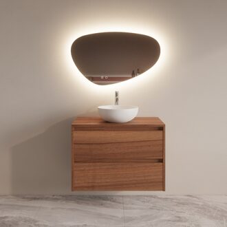 Boss & Wessing Badmeubelset BWS Riga Met Topplaat 80 cm Walnoot Boss & Wessing