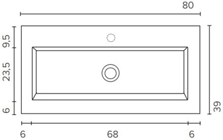 Boss & Wessing Badmeubelset BWS Salt 100x39cm Greeploos 2 Lades Met Wastafel Acryl 1 Kraangat Ice White Wit