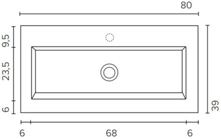 Boss & Wessing Badmeubelset BWS Salt 100x39cm Greeploos 2 Lades Met Wastafel Acryl 1 Kraangat Whisky Oak Bruin